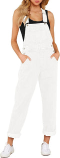 Loose Fit Denim Overalls for Women - Tapered Bib Jumpsuit
