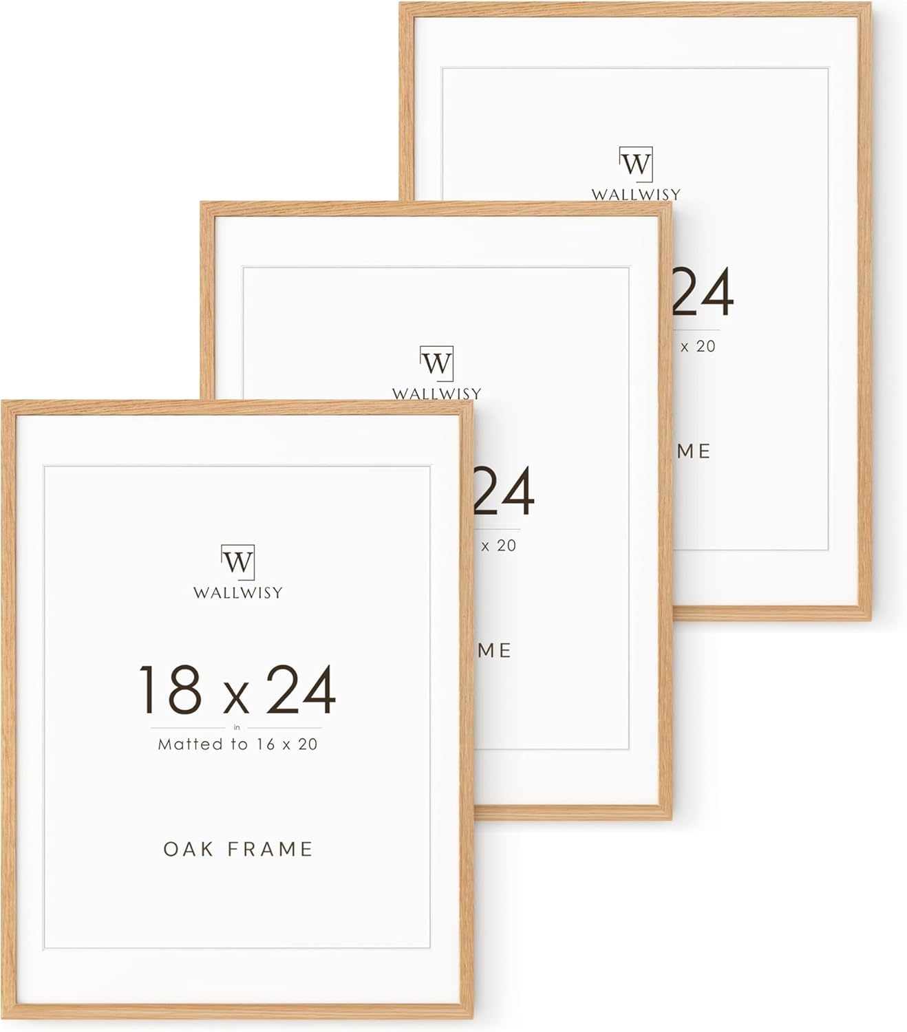 18x24 Poster Frame Set of 3 in Natural Solid Oak Wood