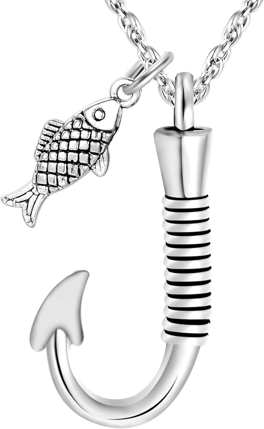 Fish Hook Cremation Necklace - Eternal Memorial