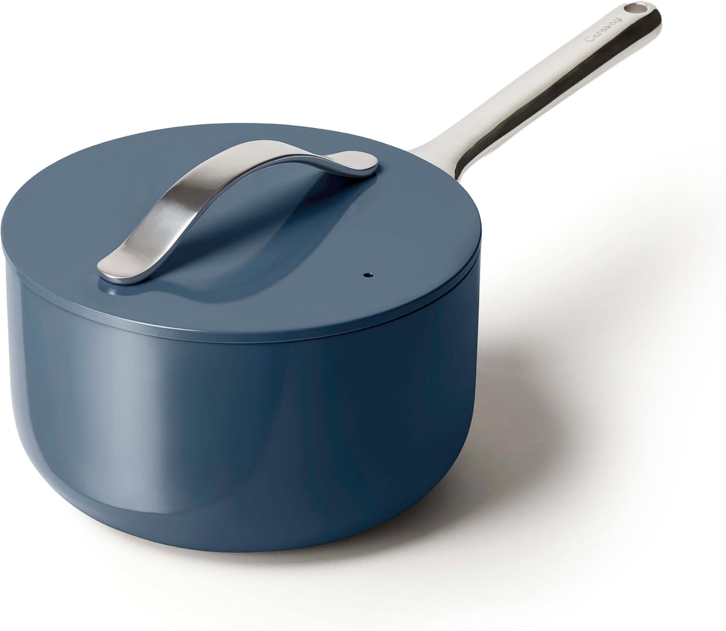 Caraway Nonstick Ceramic Sauce Pan - 3 Quart Navy Cookware
