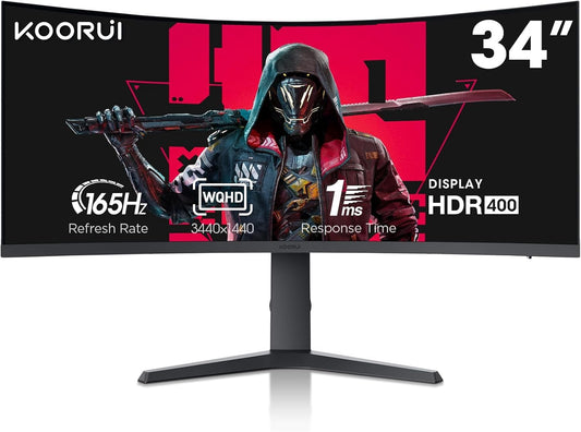 Immersive 34 Curved Gaming Monitor by KOORUI