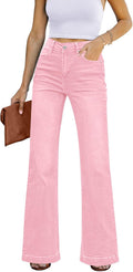 GRAPENT Womens Flare Jeans High Waisted Wide Leg Baggy Jean - Long
