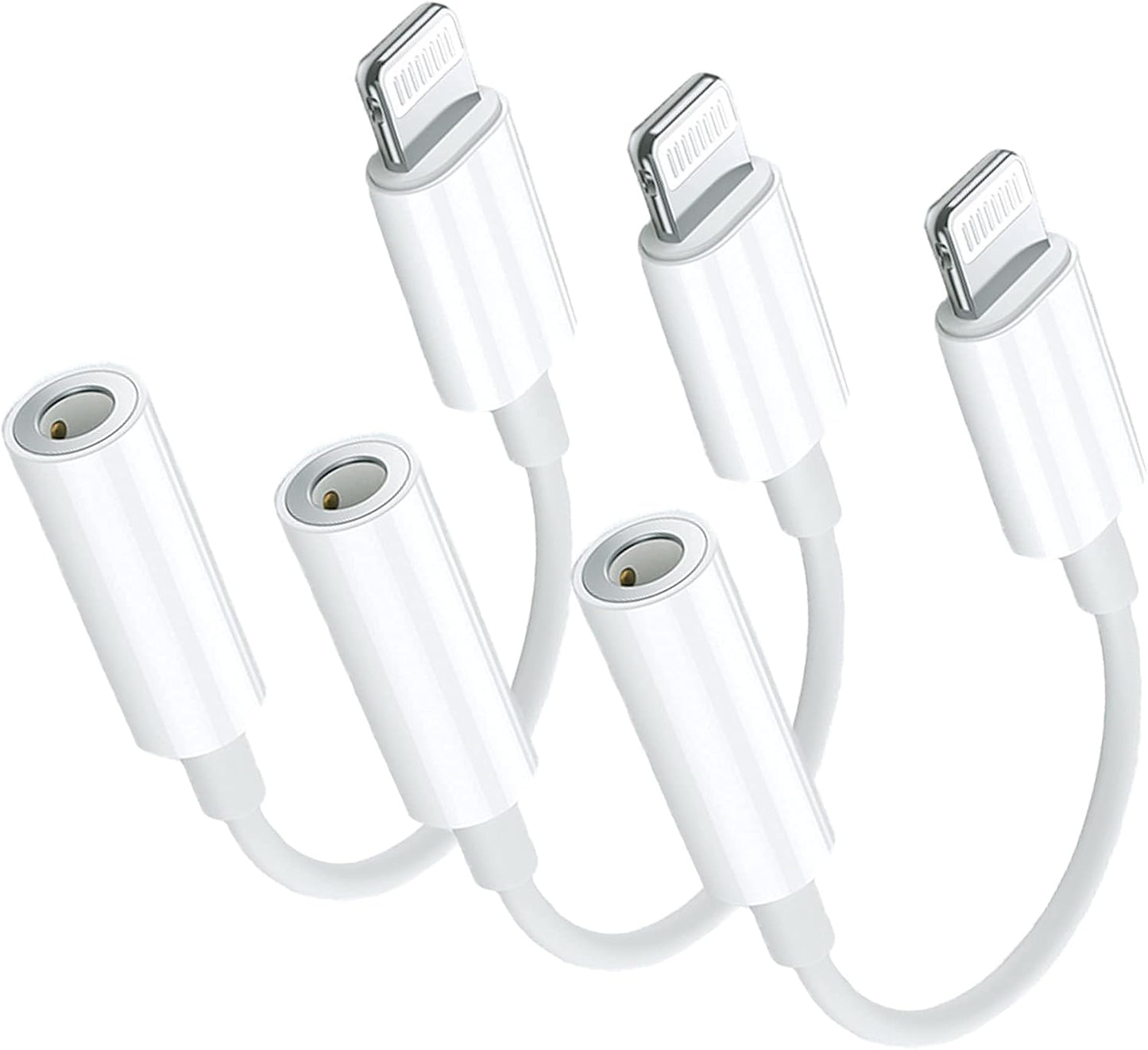 Apple MFi Certified 3 Pack Lightning Audio Adapters | iPhone Compatible | Aprolink