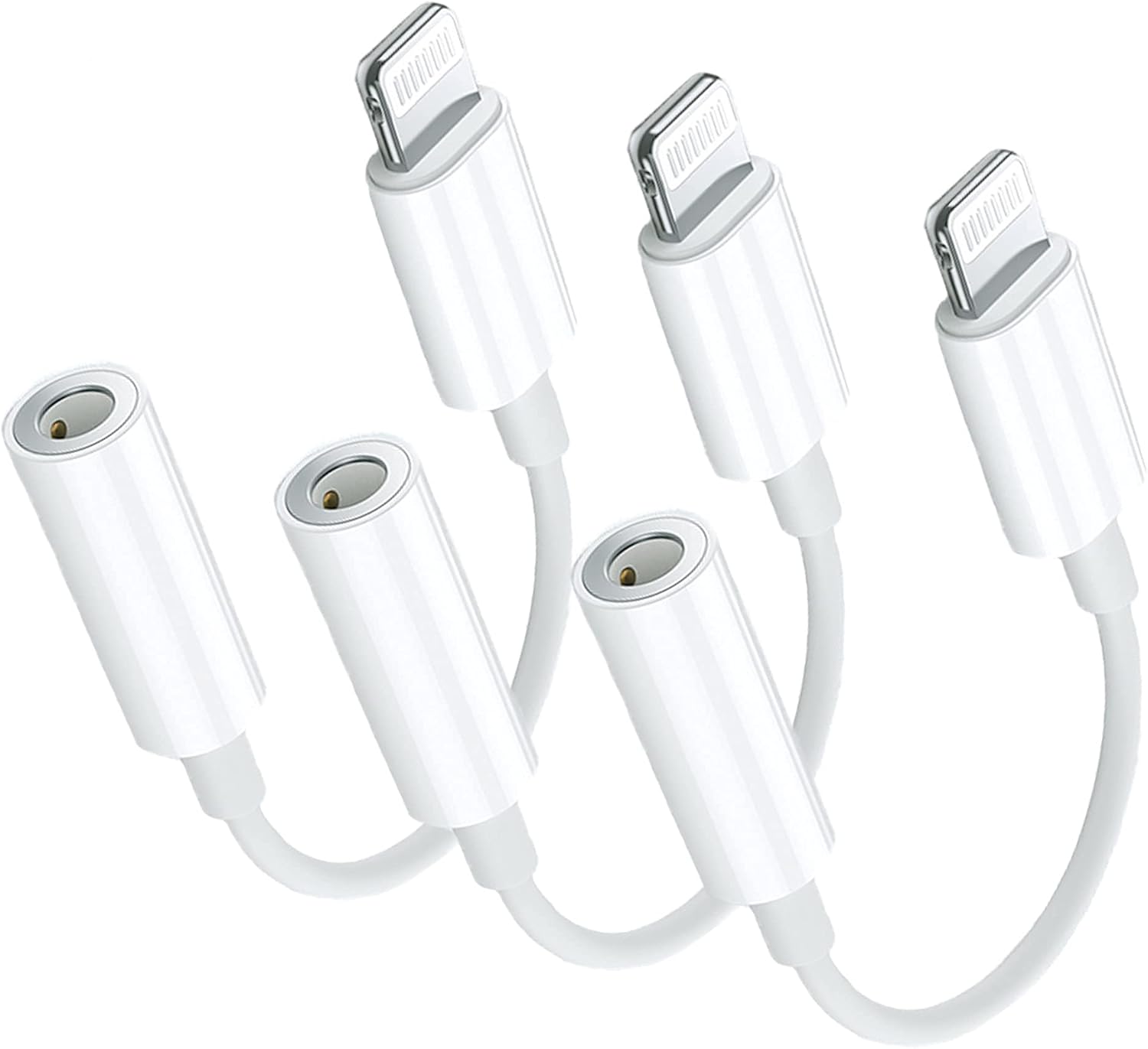 Apple MFi Certified 3 Pack Lightning Audio Adapters | iPhone Compatible | Aprolink