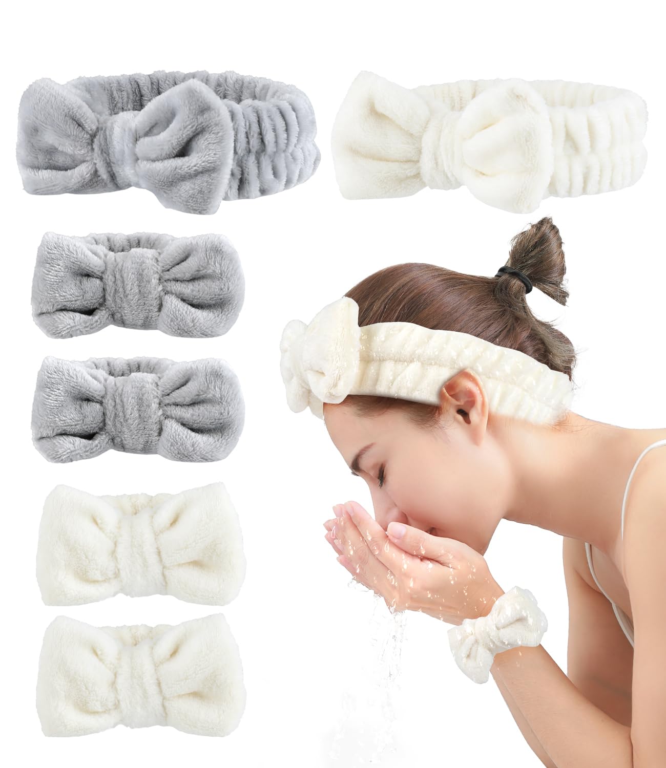 Microfiber Spa Set for Ultimate Skincare - Beige+Grey