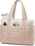 Large Puffer Tote Bag for Women - Lightweight Work & Travel Tote