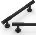 10 Pack Matte Black Cabinet Pulls 3.75 in (96mm) - Durable Kitchen