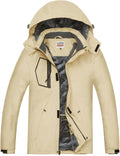 WULFUL Waterproof Ski Jacket for Men - Fleece Lined Windbreaker