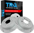 TRQ Rear Performance Brake Rotor Pair for 1990-2001 Integra - Drilled