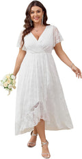 SCOMCHIC Womens Plus Size Wedding Guest Dress - Flattering Lace Fit