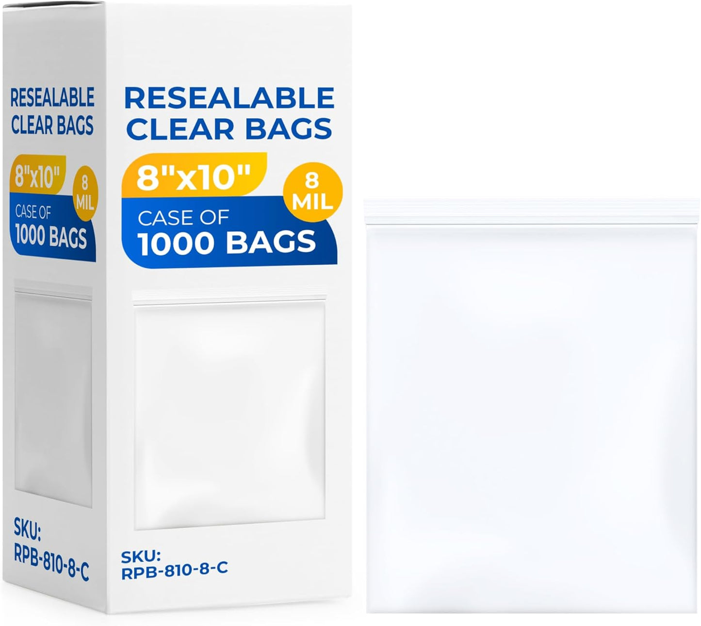 Durable Medium 8in x 10in Zip Seal Lock Bags for All Needs