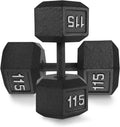 WF Athletic Supply Cast Iron Hex Dumbbells - Solid Strength Set