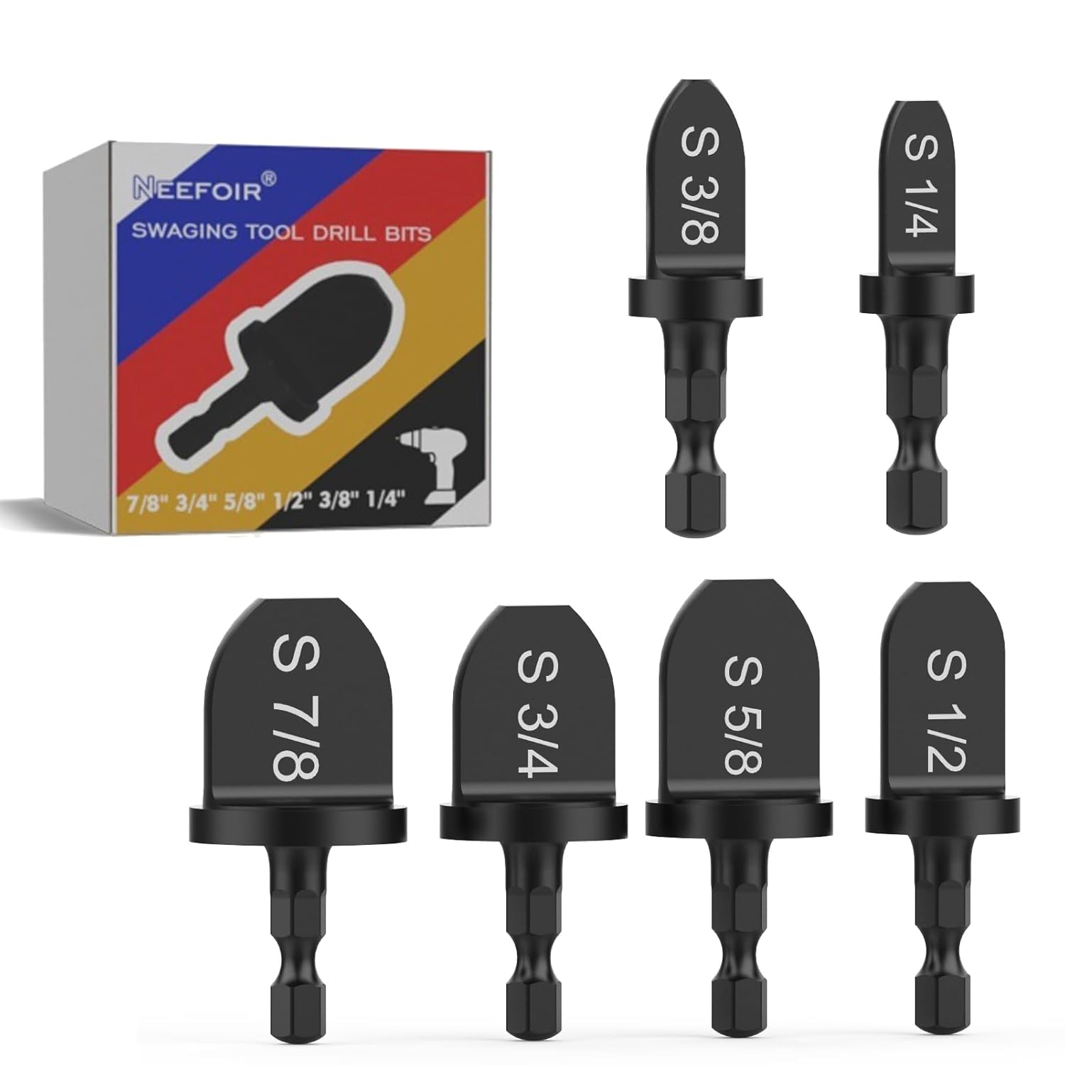 Neefoir 6PCS Swaging Tool Set for HVAC Equipment