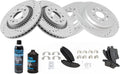 TRQ Front & Rear Metallic Brake Pad & Rotor Set Kit - DIY Fit