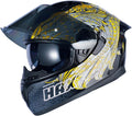 HAX Obsidian Full Face Dual Visor Motorcycle Helmet - DOT Ready L