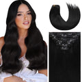 Lacer 22 in Silky Straight Human Hair Clip In Extensions - Natural