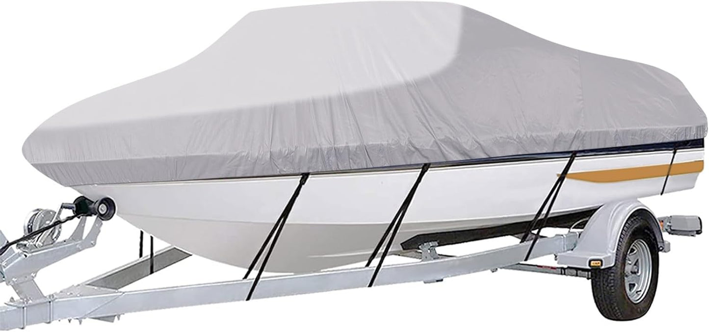 iCOVER Trailerable Boat Cover for 14ft-16ft V-Hull and Bass Boats