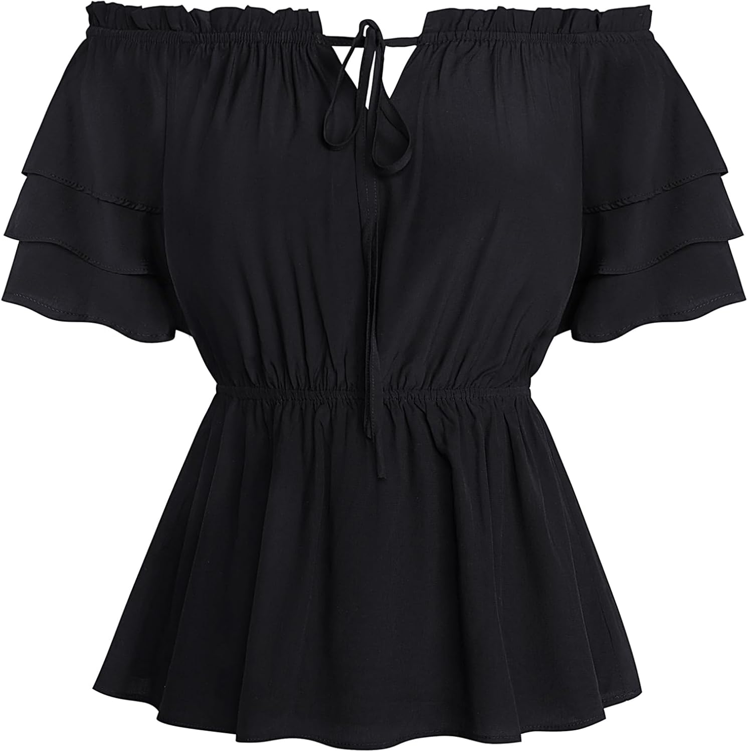 Scarlet Darkness Women Renaissance Off Shoulder Ruffled Top
