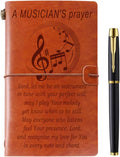Music Lover Gifts Music Teacher Leather Journal - Compact A6 Notebook