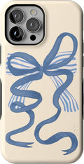 Casely iPhone 13 Pro Max Case Heartstrings Blue Bow - Bold Protection