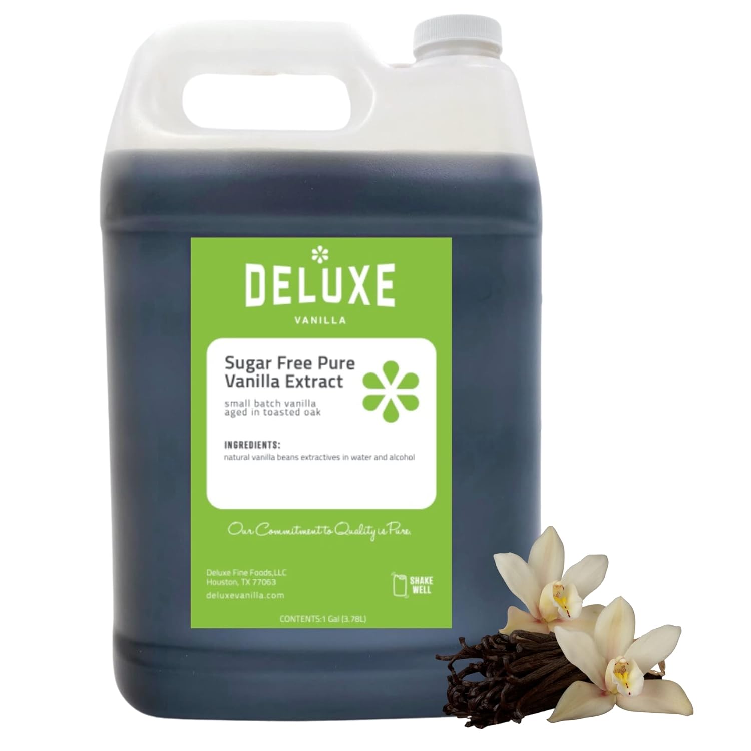 Pure Vanilla Extract Gallon No Sugar Added for Baking and Cooking