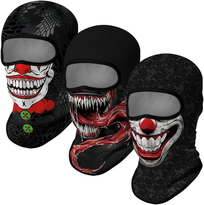 Windproof Balaclava Ski Mask Set - Red Plume