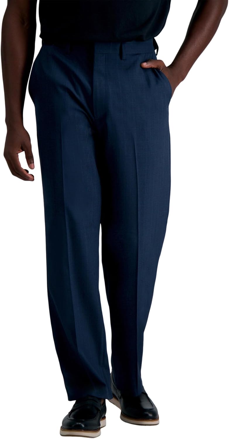 Haggar Men's Premium Comfort Classic Fit Flat Front Pants