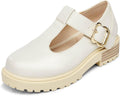 Girls Mary Jane T-Strap Platform Loafers - Cute School Flats