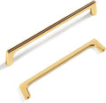 Shining Golden Cabinet Pulls Polished Gold 6.3ft Hole Center - 6 Pack
