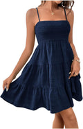 Stylish Women's Sundress Smock Cami Mini Dress for Summer Fun