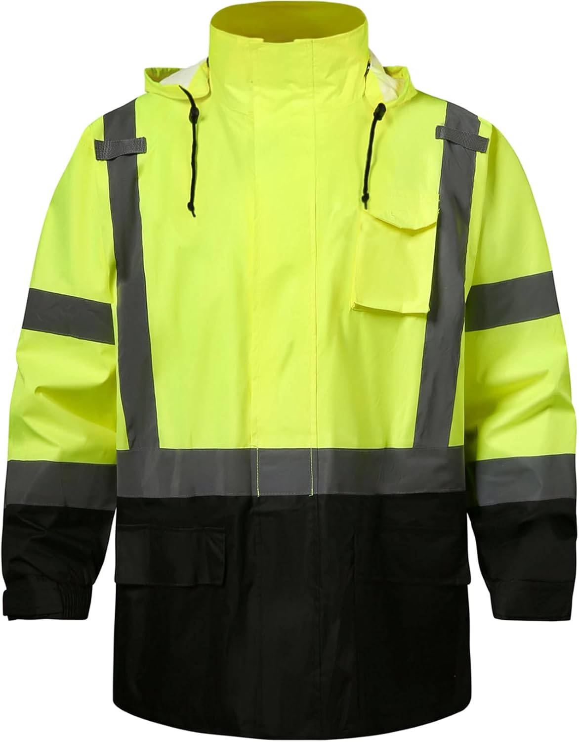 High Visibility Rain Jacket for Men - SKSAFETY Waterproof Gear