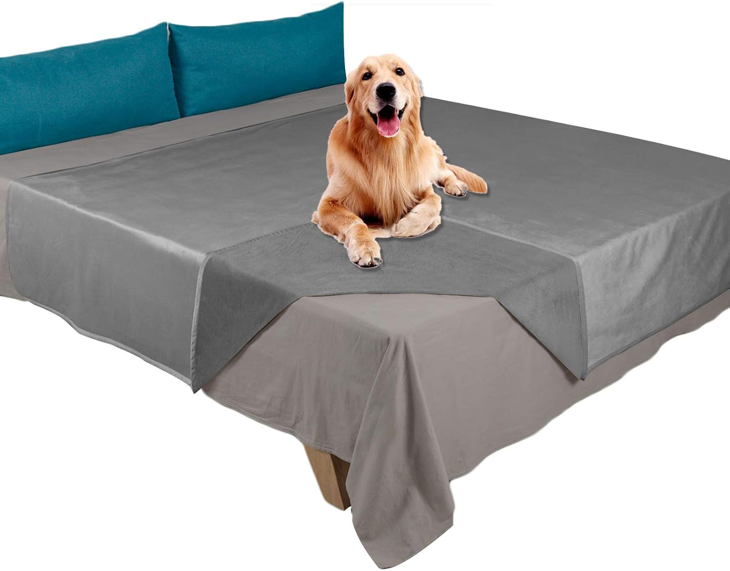 Ameritex Pet Bed Blanket Waterproof Velvet Soft Reversible Cover