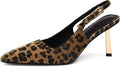 iiimmu Slingback Heels for Women 3.5 in Kitten Heel Closed Toe Pumps