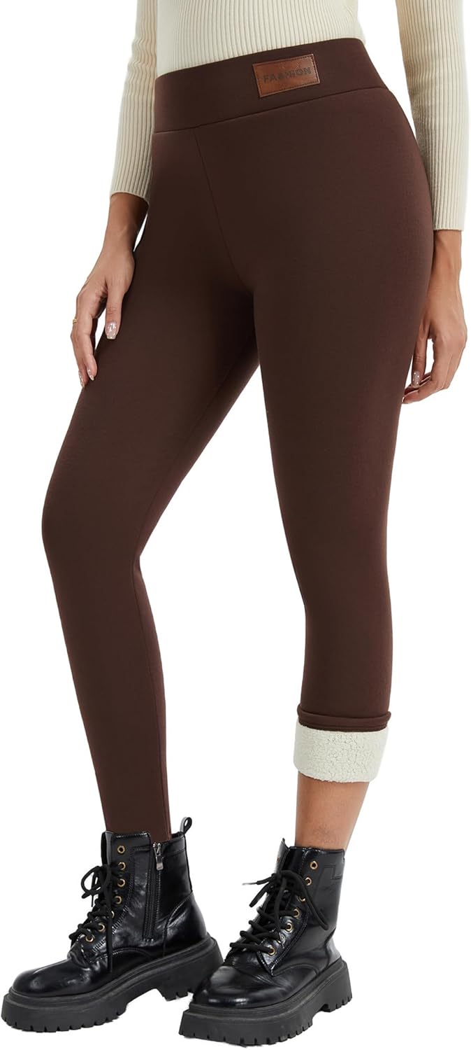 Women's Thermal Fleece Lined Leggings for Winter Warmth
