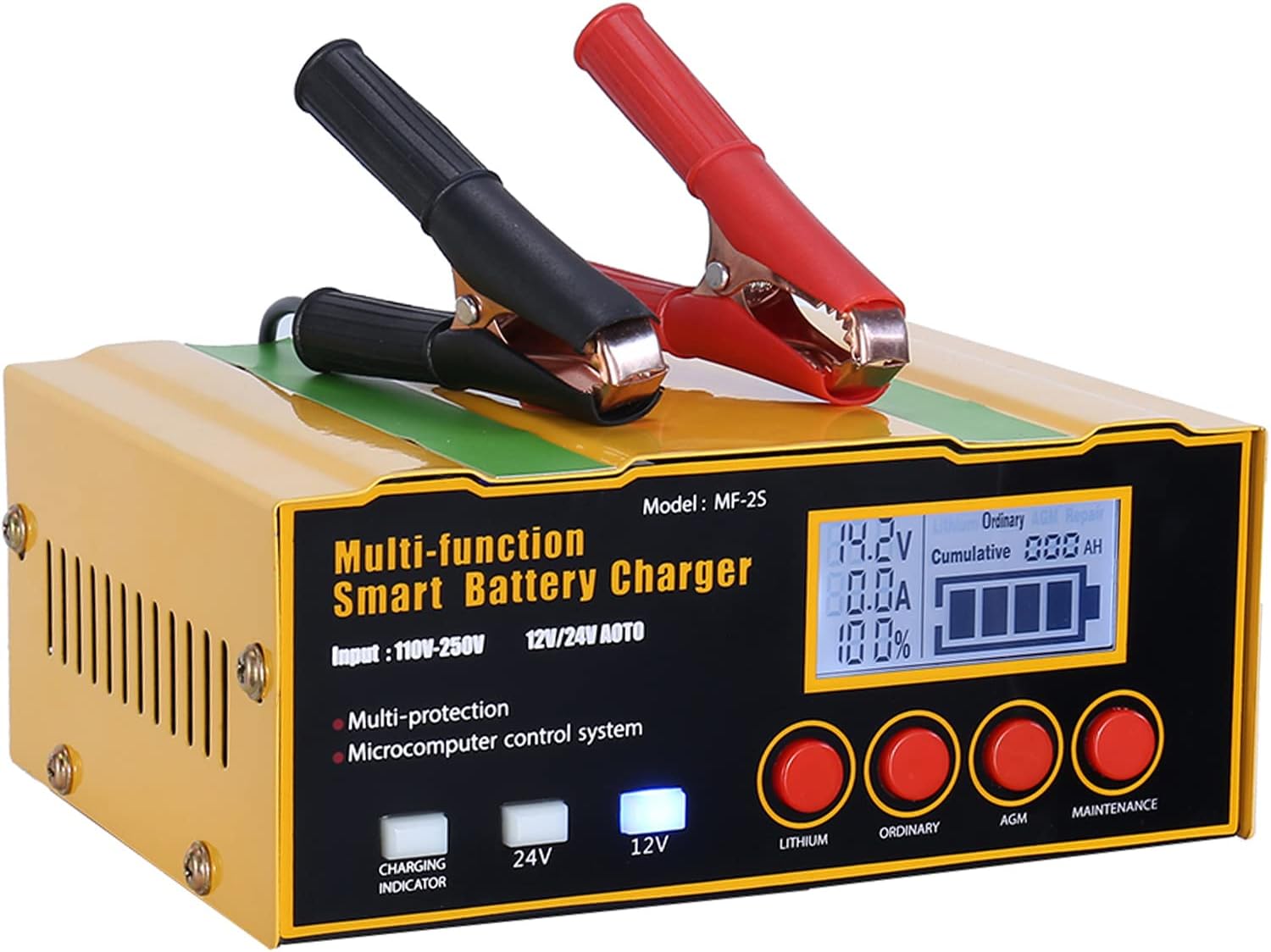 Smart 12A Battery Charger - Powerful & Versatile for Vehicles