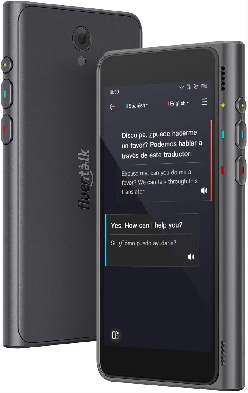 Timekettle Fluentalk T1: 40 Language Translator, No WiFi, 2 Yr Global Data, 4 HD