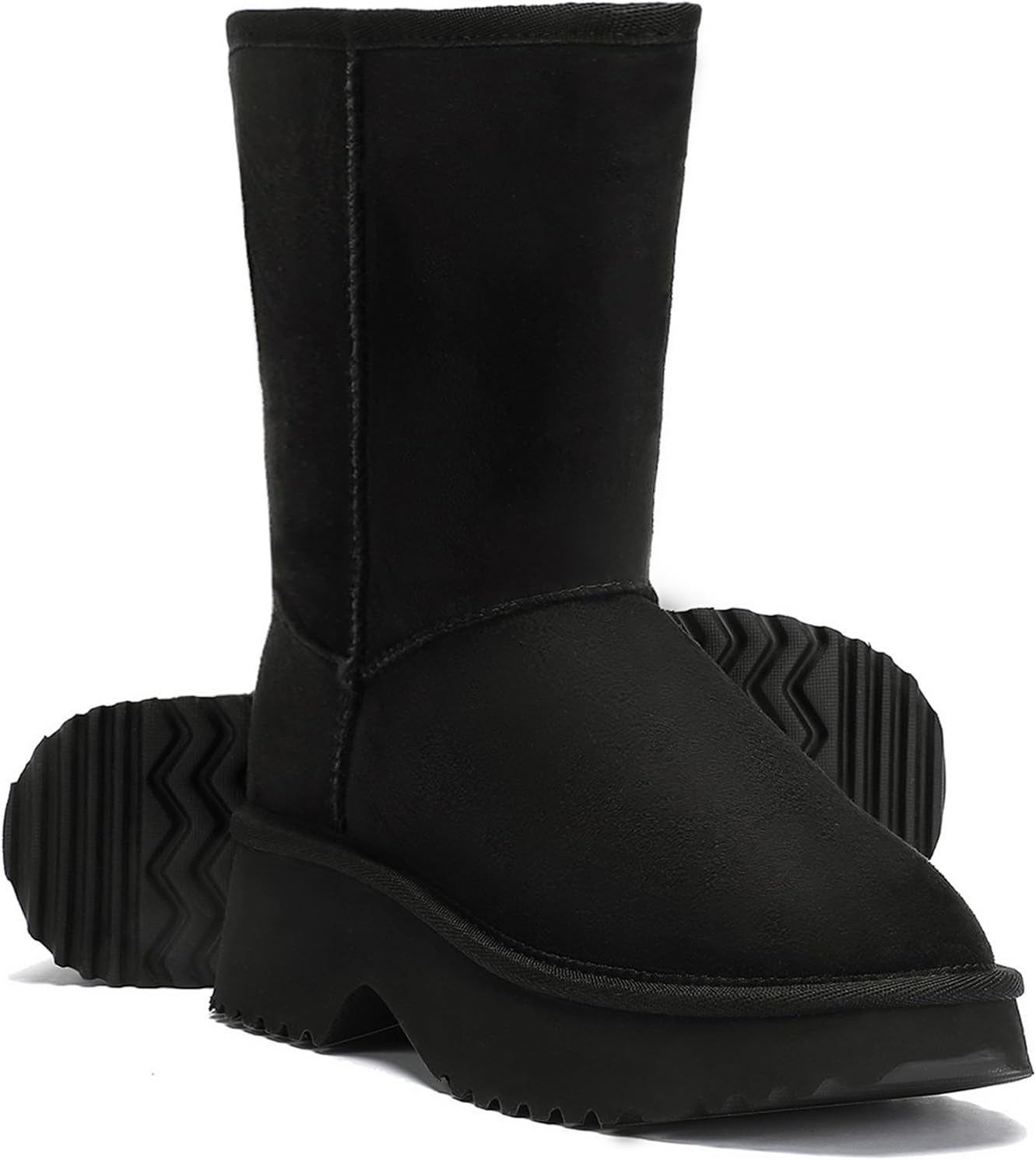 Womens Winter Snow Boots Duck Waterproof Cozy Mid Calf Booties