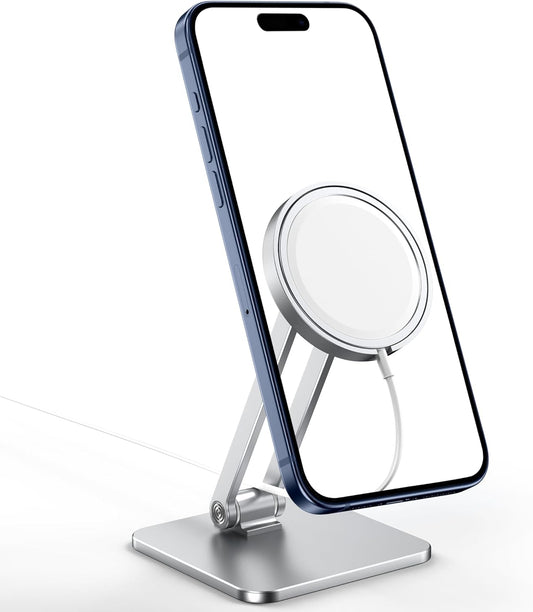 Folding MagSafe Phone Stand, Rapid 15W Charging, iPhone 16-12 Series Compatible