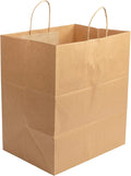 Kraft Paper Bags with Twisted Handles - Recyclable Brown Grocery Bags