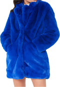 TOPONSKY Womens Winter Warm Lapel Faux Fur Coat - Cozy Lined Fit