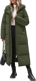 Womens Long Winter Puffer Coat Quilted Hooded Maxi Parka - Warm Jyanl