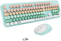 Wireless Keyboard and Mouse Combo 2.4GHz - Quiet Retro Gradient