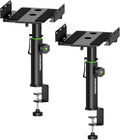 Set of 2 Adjustable Dual Side Clamping Studio Monitor Stands