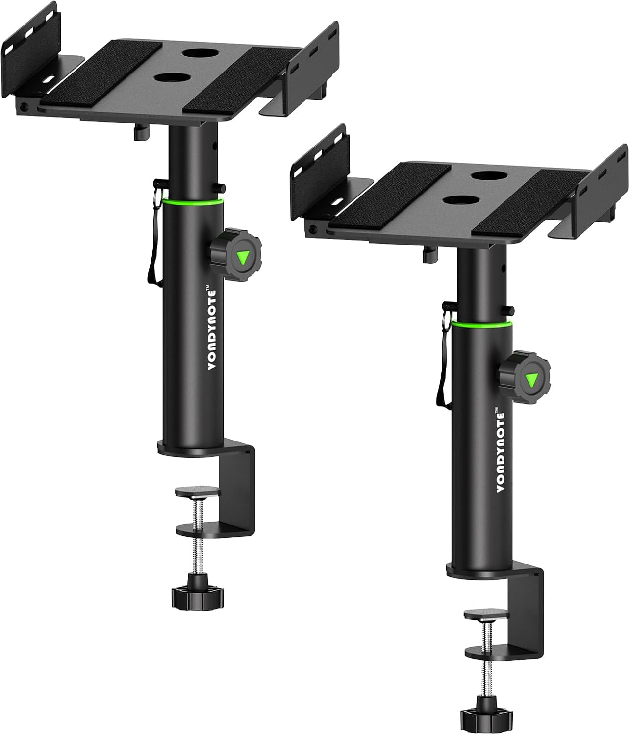 Set of 2 Adjustable Dual Side Clamping Studio Monitor Stands