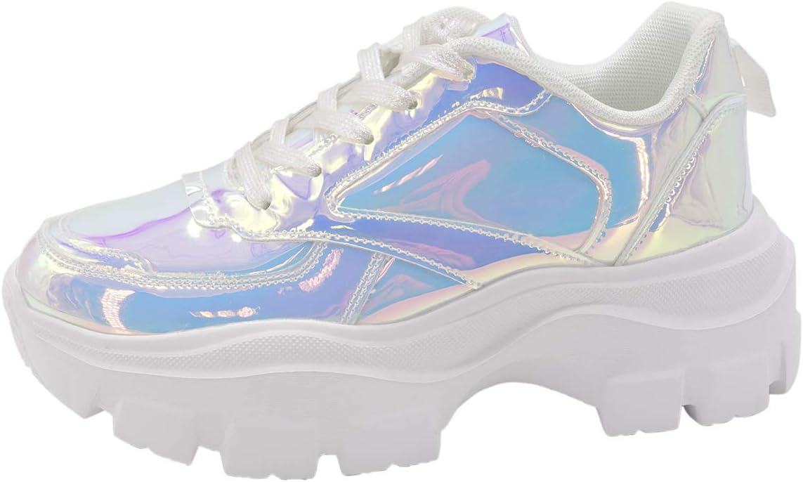 Chunky Platform Dad Sneakers for Women in Colorblock Design