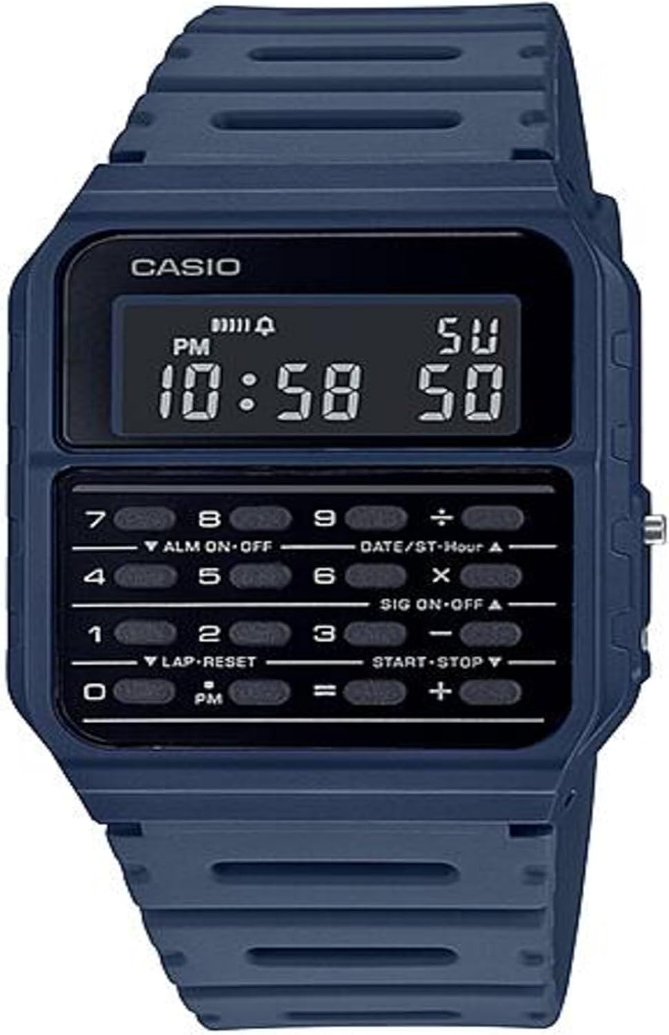 Casio Blue Digital Men's Watch - Classic Calculator
