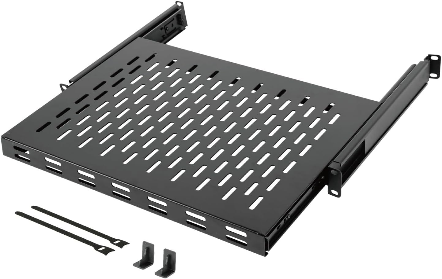Tecmojo 1U Sliding Rack Shelf for 19 Inch AV/Network Equipment