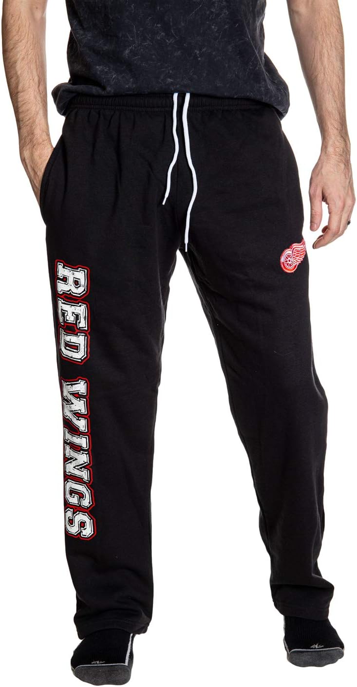 NHL Men's Premium Fleece Official Team Sweatpants for Comfort