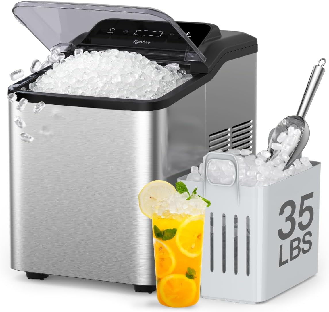 Typhur Fast Nugget Ice Maker for Home and Kitchen Use