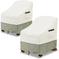 Patio Adirondack Chair Cover 2 Pack White & Grayish Green - Waterproof